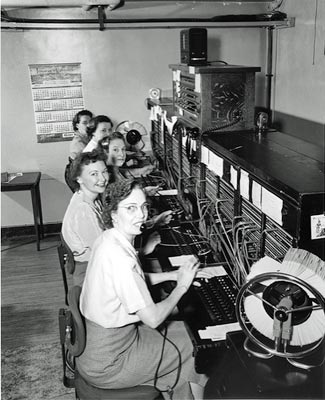An image of a telephone switchboard.