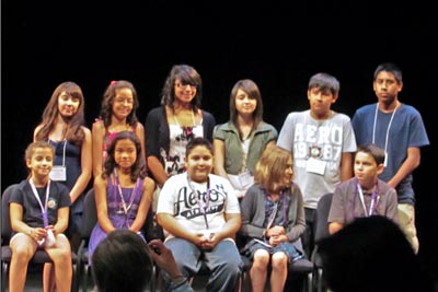 A photo of the contestants in the 2011 National Spanish Spelling Bee.