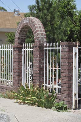 Gate in Albuquerque, New Mexico, near the Barelas Coffee Shop, taken July 9, 2011.