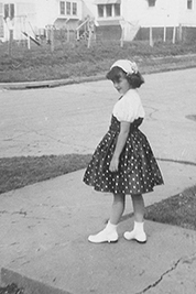 A photographic image of Mary Hunt at Easter, when Mary was seven years old.