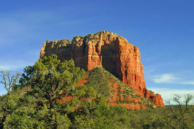 A photographic image of a mesa near Sedona, Arizona.