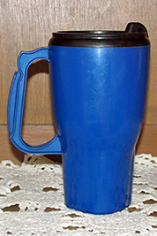 A photographic image of an insulated cup.