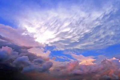 A photographic image of beautiful clouds.