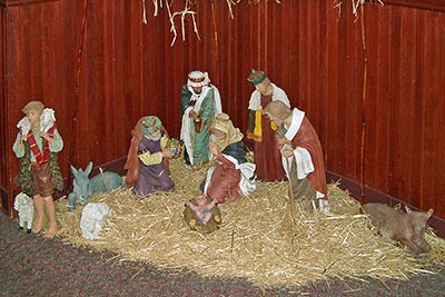 A photographic image of a nativity scene.