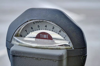 A photographic image of a parking meter.