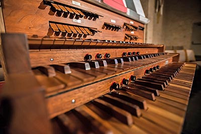 A photographic image of a church organ.