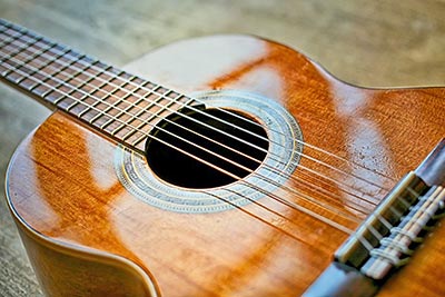 A photographic image of a guitar.