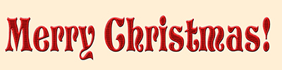 A photographic image of a Christmas greeting.