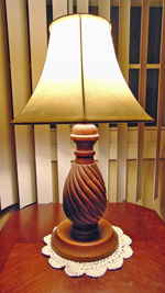 A photographic image of a retro lamp.