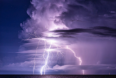 A photographic image of lightning.