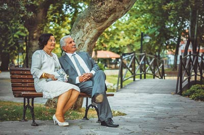 A photographic image of a mature couple.