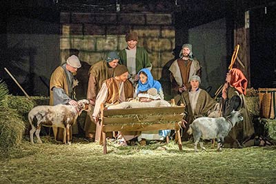 A photographic image of a Living Nativity.