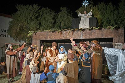 A photographic image of a Living Nativity.