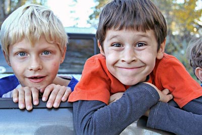 A photographic image of two boys.